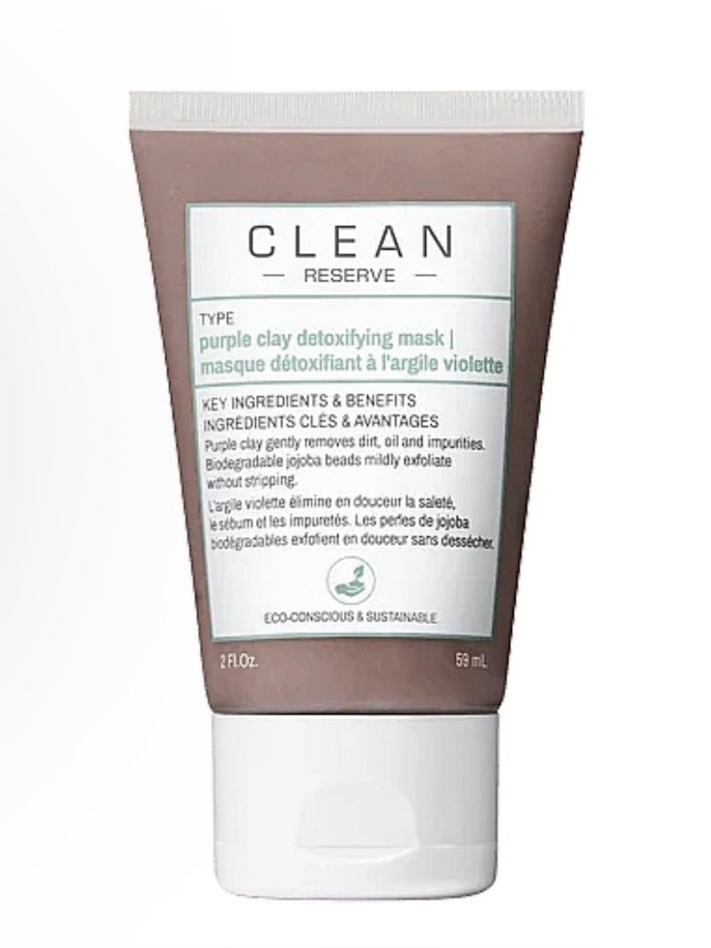 Clean Reserve Purple Clay Detoxifying Mask 2.0oz Sealed New In Box